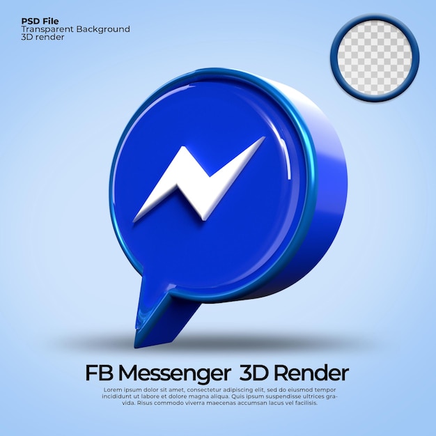 3d iconos transparente mensajero facebook