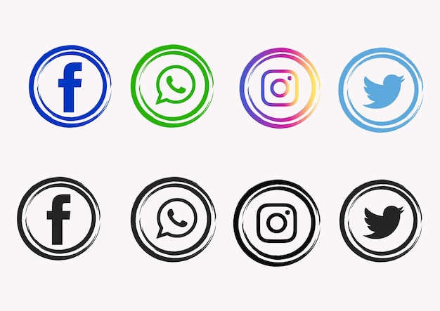 3D-Icons-Paket für soziale Medien