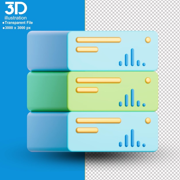 3D Icons Render Farm icon isolated 3d render illustration