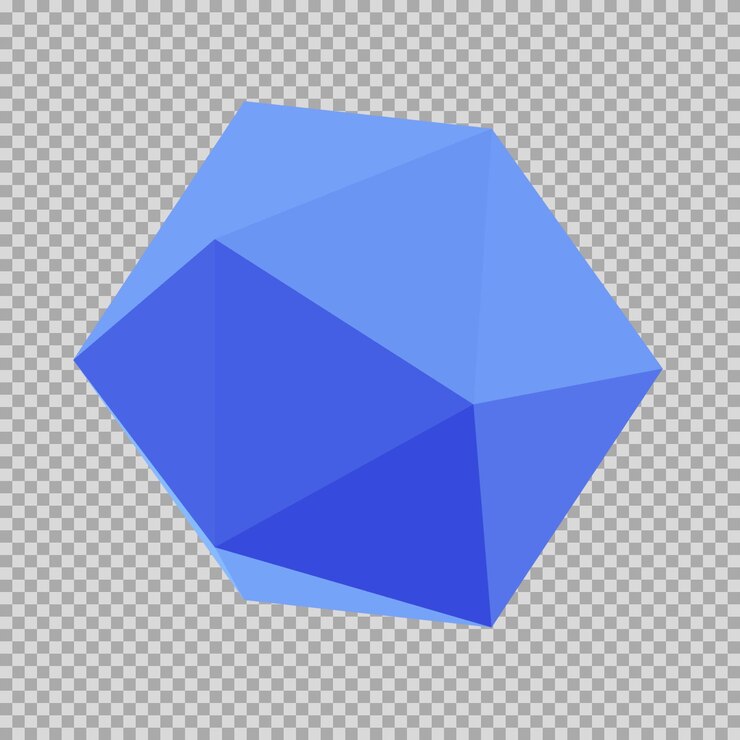 PSD 3d icosahedr dynamic color icon