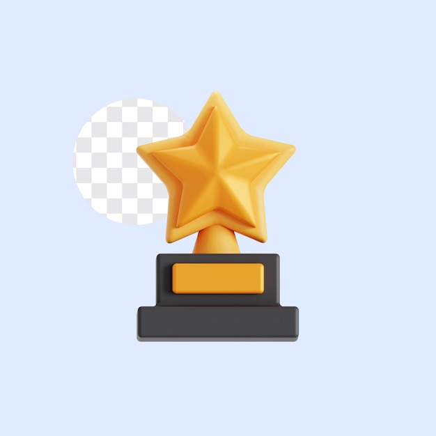3D-Ikon der Star-Trophäe