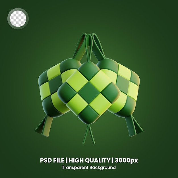 PSD 3d-ikon ketupat