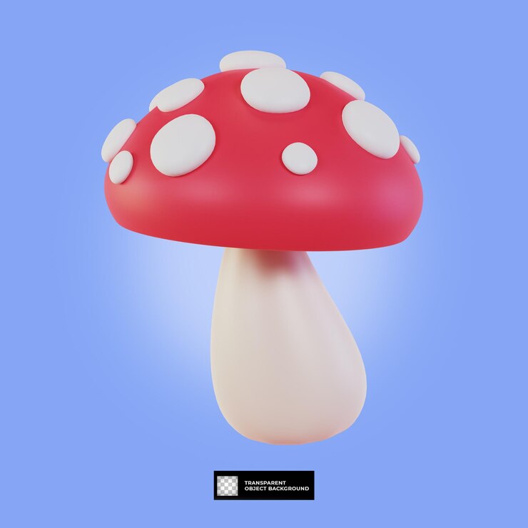 PSD 3d ikona houby