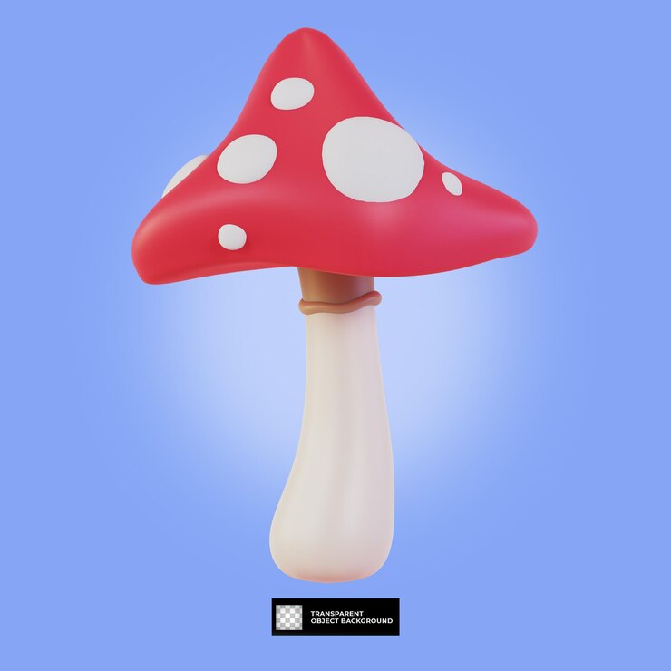 PSD 3d ikona houby