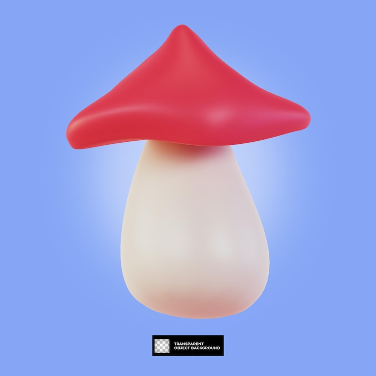 PSD 3d ikona houby