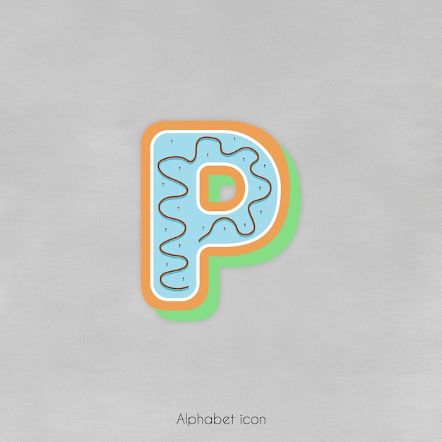 3D-Ikonen des Alphabets