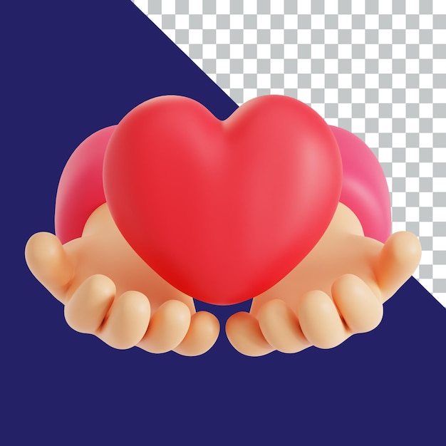 3D-Ikonen-Design-Illustration von Valentine