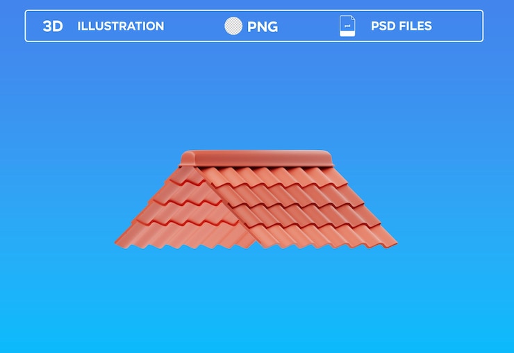 PSD 3d-ikonen für das psd-dach