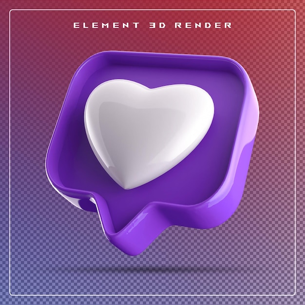 3D-Ikonen für Liebster purpurfarben