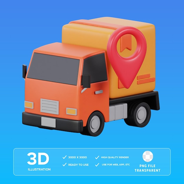 3D-Ikonen für Lieferwagen
