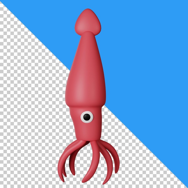 3D-Ikonen für Tintenfische
