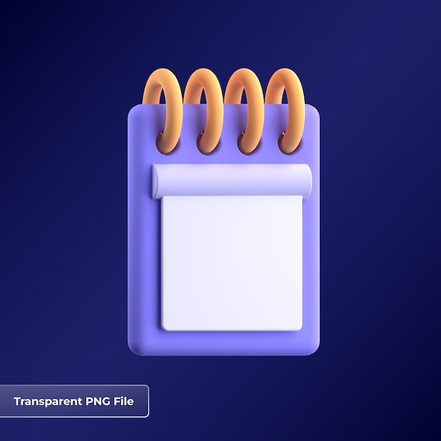 3D-Ikonen-Illustration für das Clipboard