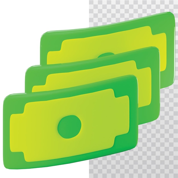 3D-Ikonen mit Geldillustrationen