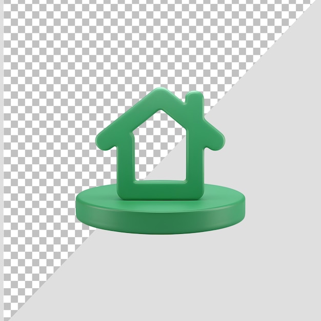 3D-Ikonen-Mockup für Immobilien