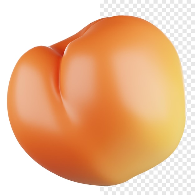 3D-Ikonen von Pfirsich