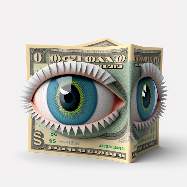 PSD 3d illuminati dólares ojos dinero