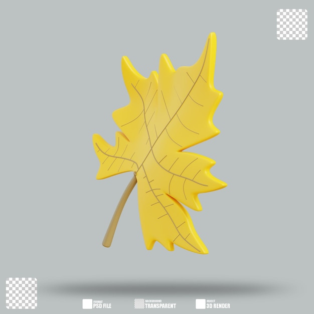 3D-Illustration Ahornblatt 2