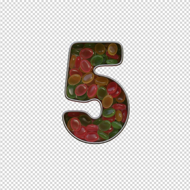 PSD 3d illustration d'alphabets avec fond transparent