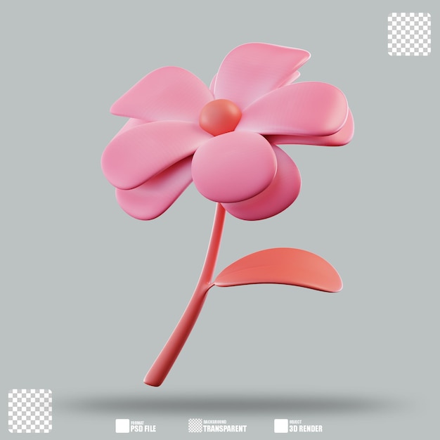 3D-Illustration Blume