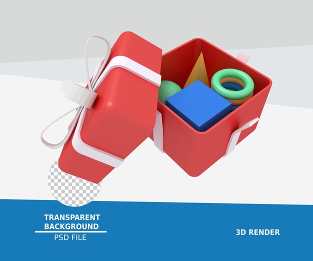 3d Illustration De Boîte-cadeau