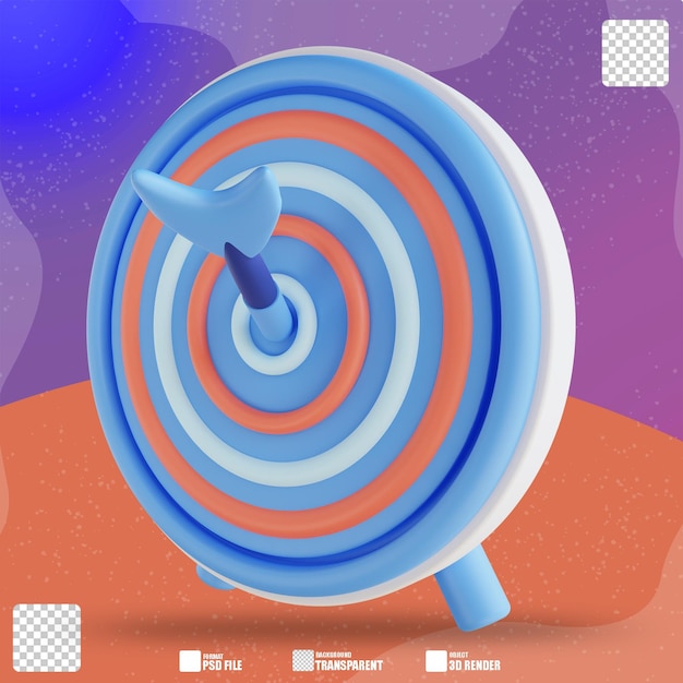 3D illustration business target 2
