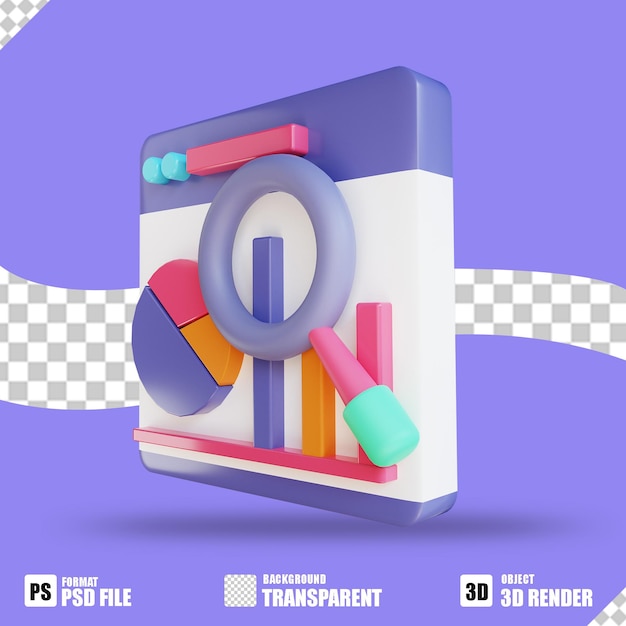 3d illustration bussines analysis data 5 suitable for bussines