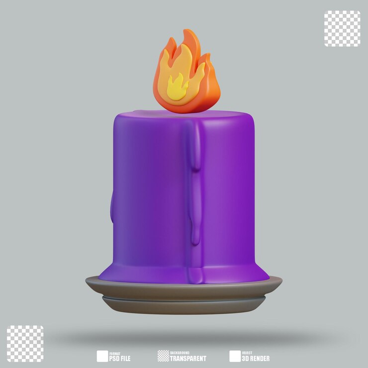 PSD 3d illustration candle 2