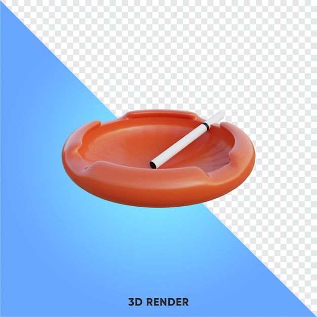 PSD 3d illustration cendrier et cigarettes