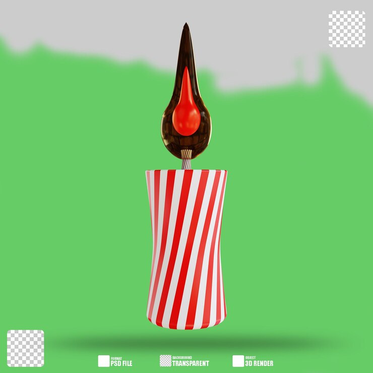 PSD 3d illustration christmas candles