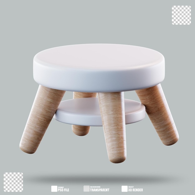 3D Illustration Circle Table