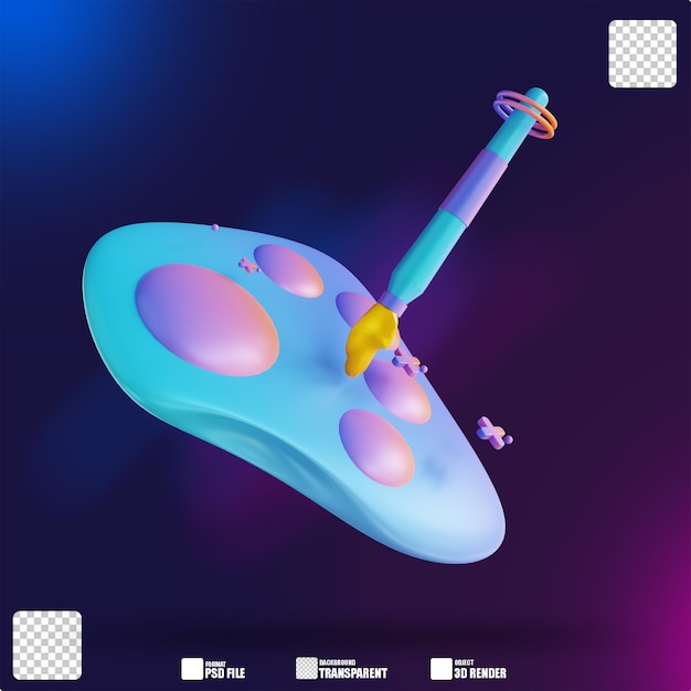 3d illustration colorful color palette 2