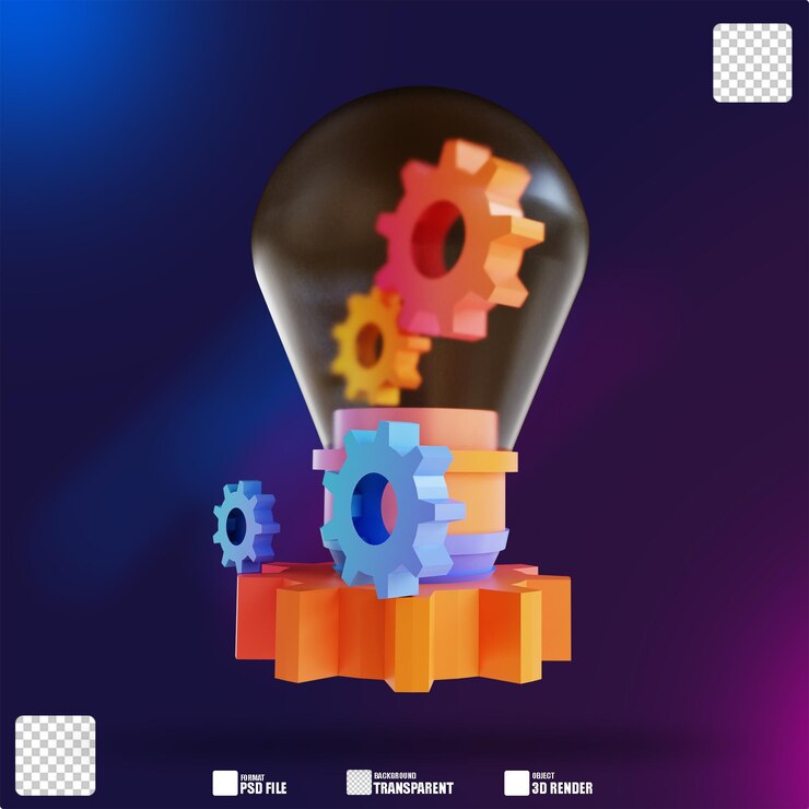 PSD 3d illustration colorful good edia 4