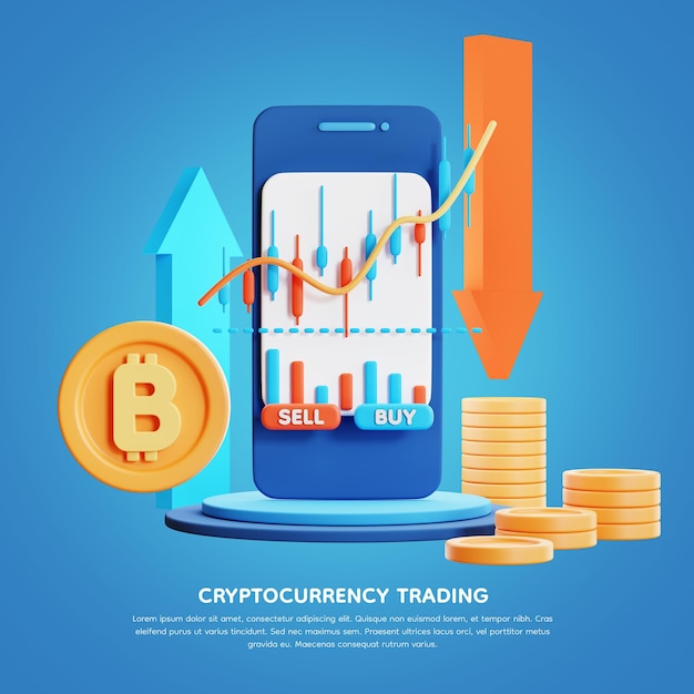 3d Illustration Crypto-monnaie