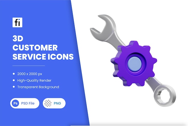 3d illustration customer service troubleshooting