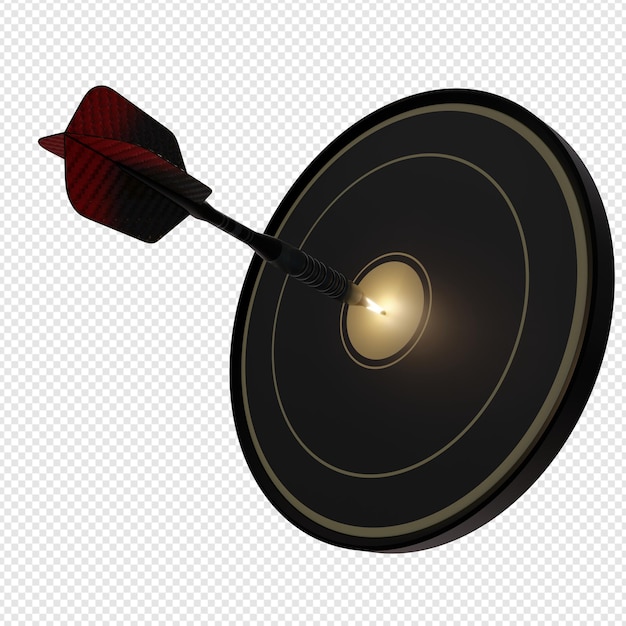 3D-Illustration Dartboard-Symbol Konzept Marketingzeit