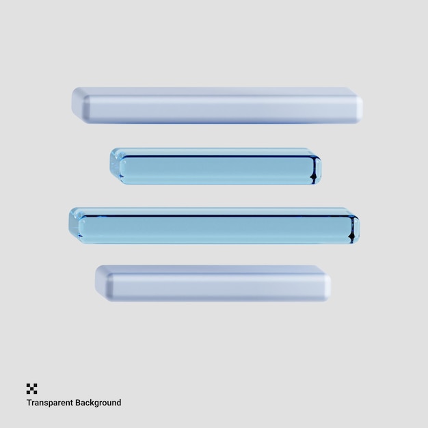 3D-Illustration der Align Center-Funktion in der Grafikdesign-App-Oberfläche