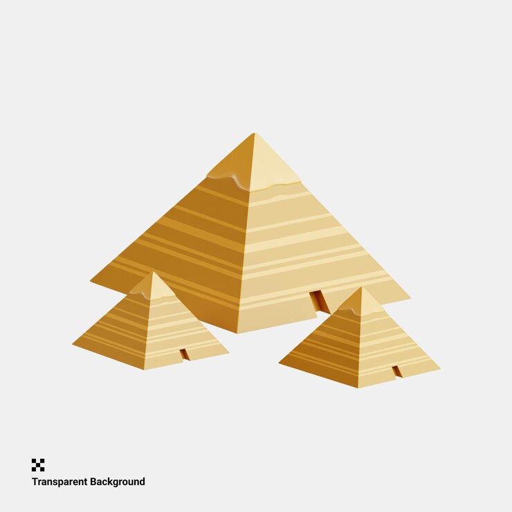 PSD 3d-illustration der majestätischen pyramide von giza in ägypten