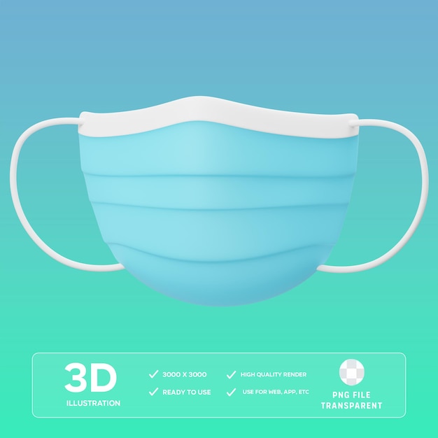 3D-Illustration der medizinischen PSD-Maske
