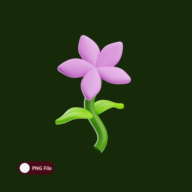 3D-Illustration der Naturobjektblume