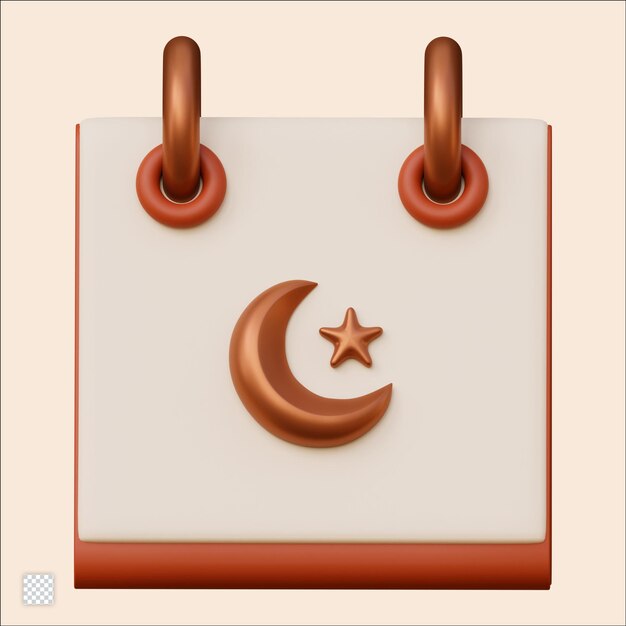 PSD 3d-illustration der ornamente von ramadan kareem