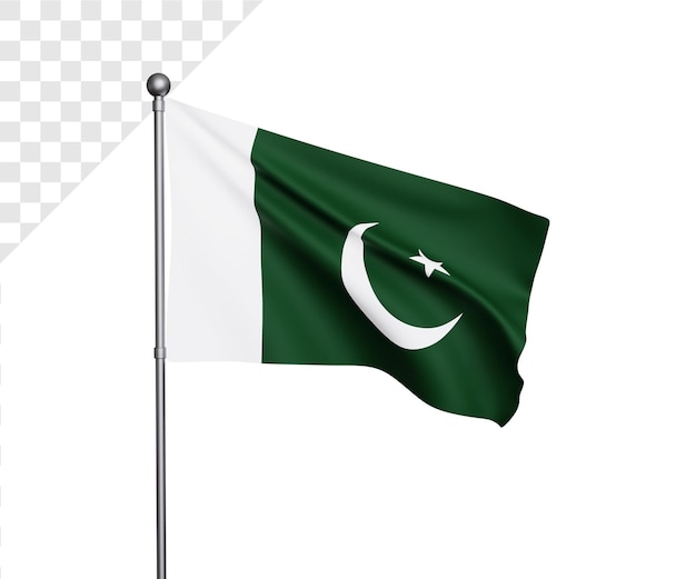 3D-Illustration der pakistanischen Flagge