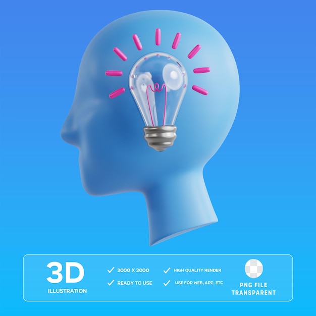3D-Illustration der PSD-Idee