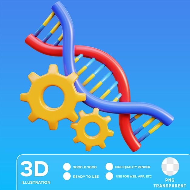 PSD 3d-illustration der psd nano-technologie