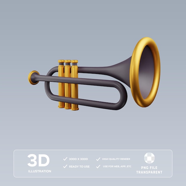 3D-Illustration der PSD-Trompete
