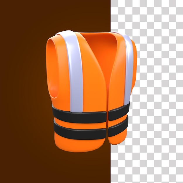 3D-Illustration der Sicherheitsweste