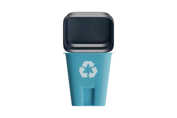 PSD 3d-illustration des modernen recycling-bin-design-icons
