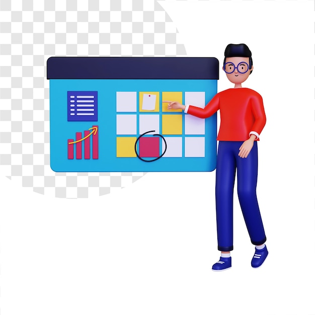 3D-Illustration des Organisationsprojektkonzepts