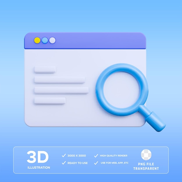 3D-Illustration des PSD-Browser-Scanners