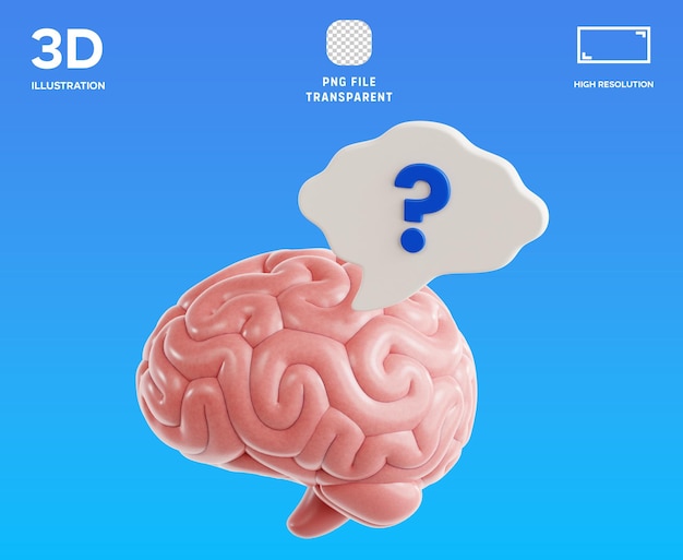 3D-Illustration des PSD-Gehirns