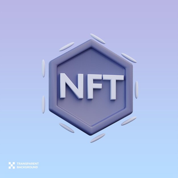 3D-Illustration des PSD-Nft-Logos